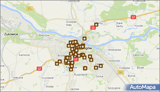mapa Głogów, Głogów na mapie Targeo