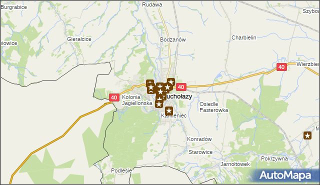 mapa Głuchołazy, Głuchołazy na mapie Targeo