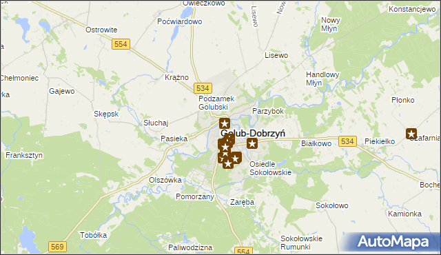 mapa Golub-Dobrzyń, Golub-Dobrzyń na mapie Targeo