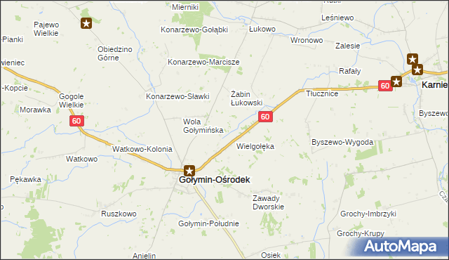 mapa Gołymin-Północ, Gołymin-Północ na mapie Targeo