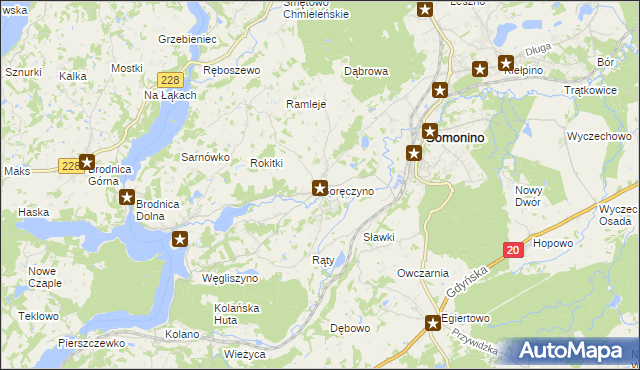 mapa Goręczyno, Goręczyno na mapie Targeo