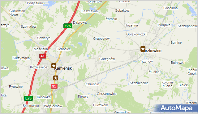 mapa Gorzędów, Gorzędów na mapie Targeo