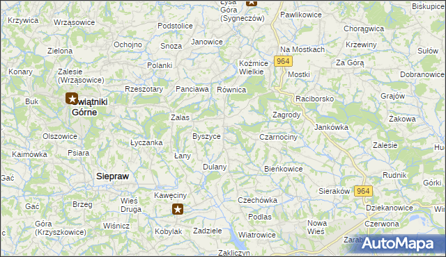 mapa Gorzków gmina Wieliczka, Gorzków gmina Wieliczka na mapie Targeo