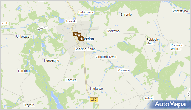 mapa Gościno-Dwór, Gościno-Dwór na mapie Targeo