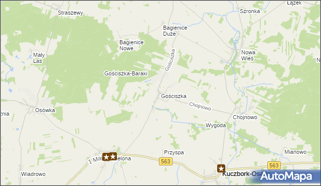 mapa Gościszka, Gościszka na mapie Targeo