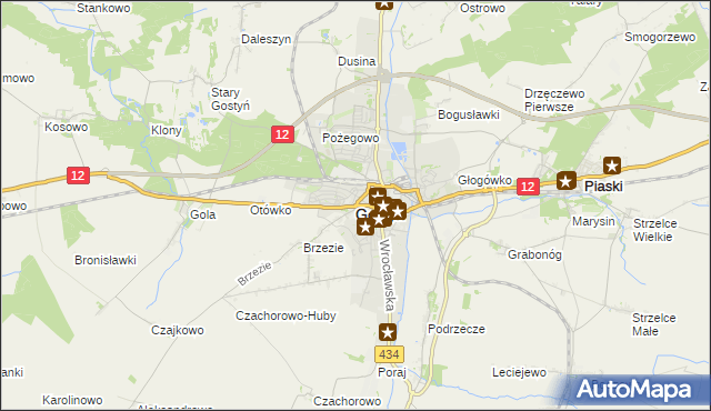 mapa Gostyń, Gostyń na mapie Targeo