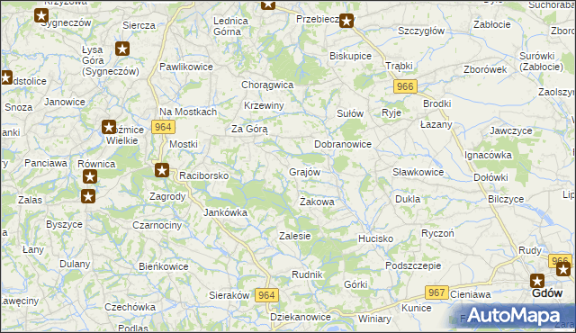 mapa Grajów, Grajów na mapie Targeo