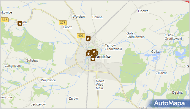 mapa Grodków powiat brzeski, Grodków powiat brzeski na mapie Targeo