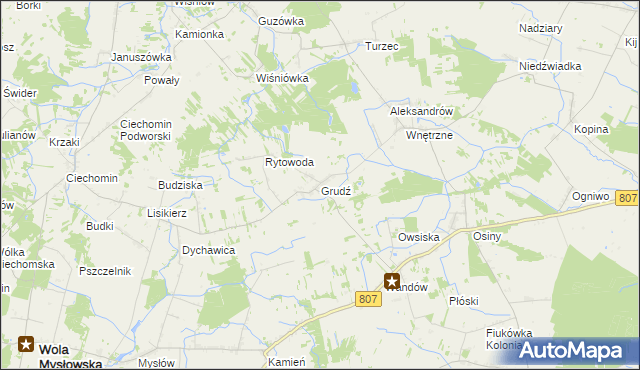 mapa Grudź, Grudź na mapie Targeo