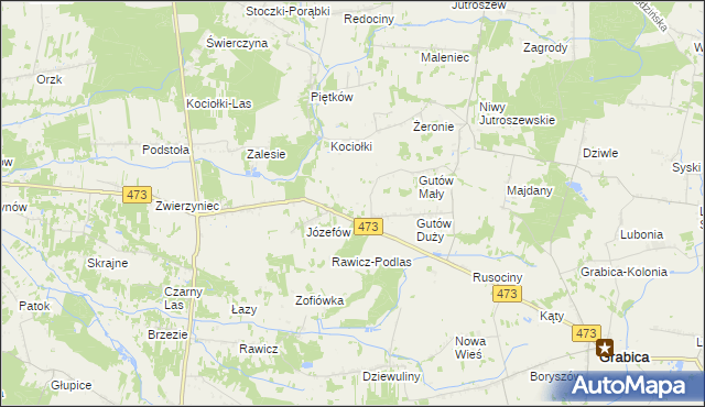 mapa Helenów gmina Drużbice, Helenów gmina Drużbice na mapie Targeo