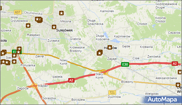 mapa Hipolitów gmina Halinów, Hipolitów gmina Halinów na mapie Targeo