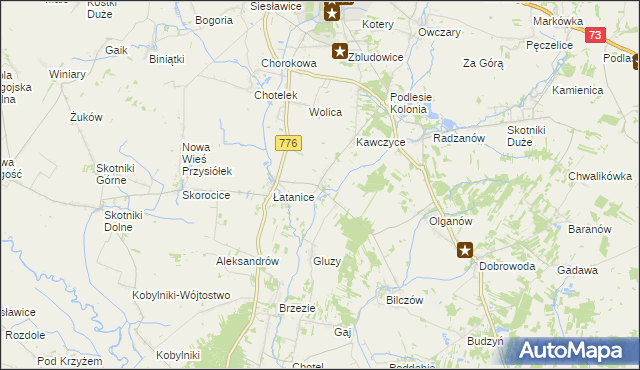 mapa Hołudza, Hołudza na mapie Targeo