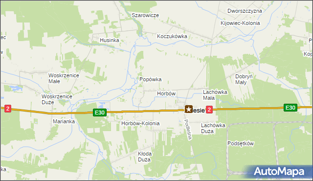 mapa Horbów, Horbów na mapie Targeo