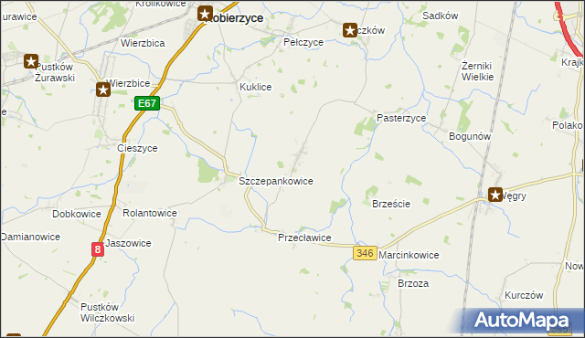 mapa Jaksonów, Jaksonów na mapie Targeo