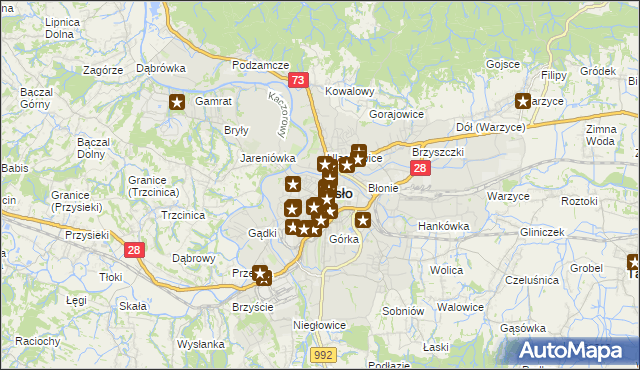 mapa Jasła, Jasło na mapie Targeo