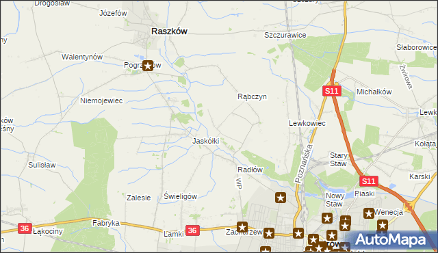 mapa Jelitów gmina Raszków, Jelitów gmina Raszków na mapie Targeo