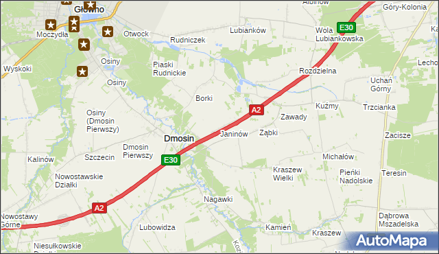 mapa Kałęczew gmina Dmosin, Kałęczew gmina Dmosin na mapie Targeo