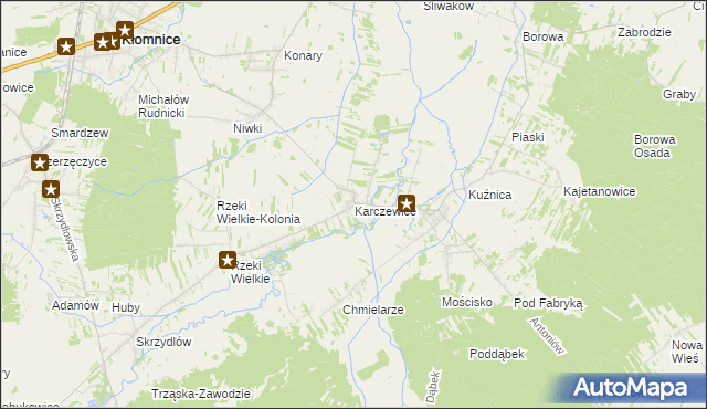 mapa Karczewice, Karczewice na mapie Targeo