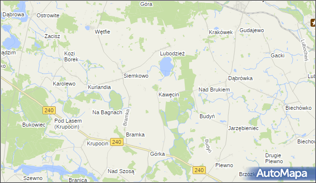 mapa Kawęcin, Kawęcin na mapie Targeo