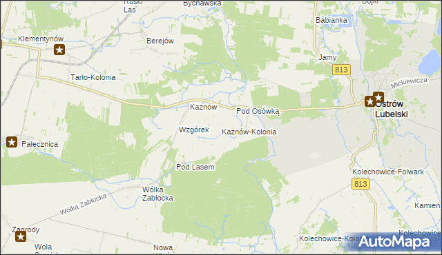 mapa Kaznów-Kolonia, Kaznów-Kolonia na mapie Targeo