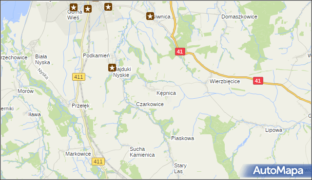 mapa Kępnica, Kępnica na mapie Targeo