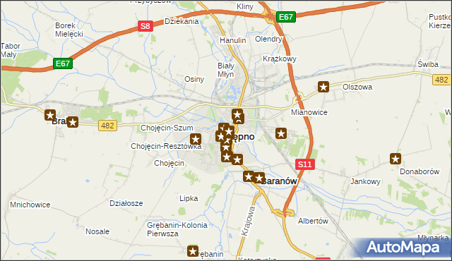 mapa Kępno, Kępno na mapie Targeo