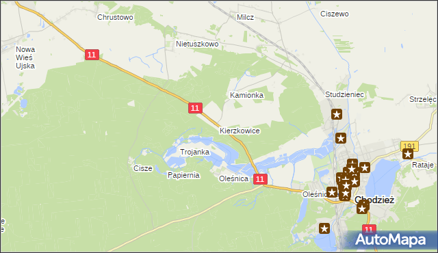 mapa Kierzkowice, Kierzkowice na mapie Targeo