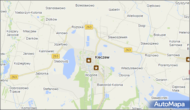 mapa Kleczew, Kleczew na mapie Targeo