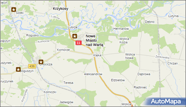 mapa Klęka, Klęka na mapie Targeo