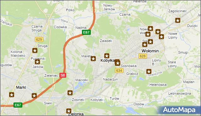 mapa Kobyłka, Kobyłka na mapie Targeo