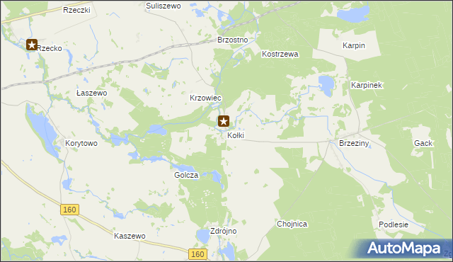 mapa Kołki, Kołki na mapie Targeo