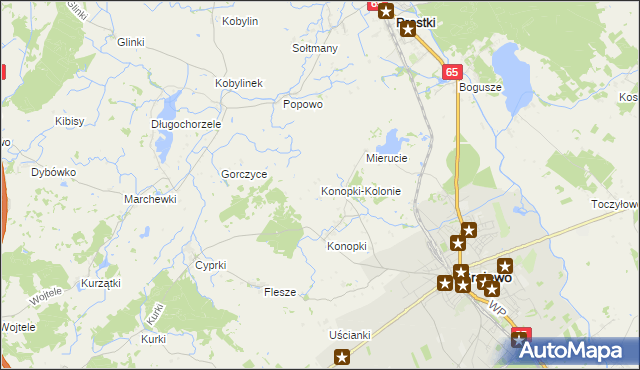 mapa Konopki-Kolonie, Konopki-Kolonie na mapie Targeo