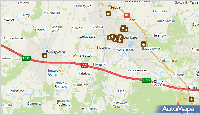 mapa Konstantki, Konstantki na mapie Targeo