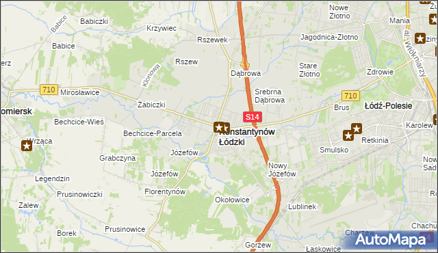 mapa Konstantynów Łódzki, Konstantynów Łódzki na mapie Targeo