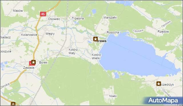 mapa Kotórz Wielki, Kotórz Wielki na mapie Targeo