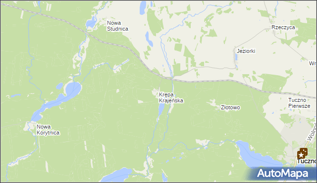 mapa Krępa Krajeńska, Krępa Krajeńska na mapie Targeo