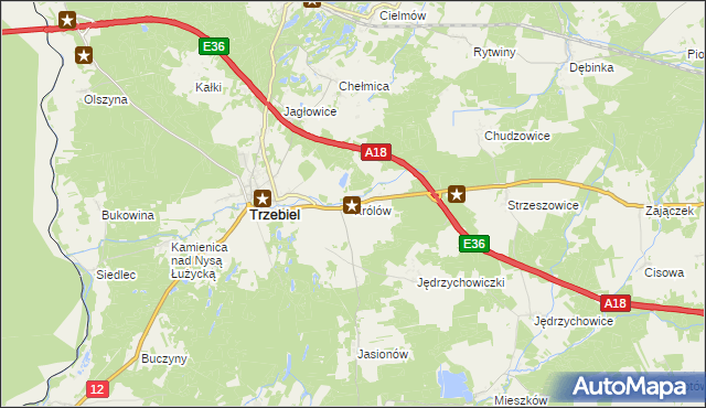 mapa Królów, Królów na mapie Targeo