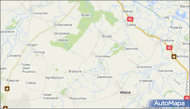 mapa Kromołów, Kromołów na mapie Targeo