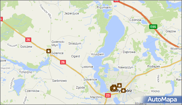 mapa Kruszwin, Kruszwin na mapie Targeo