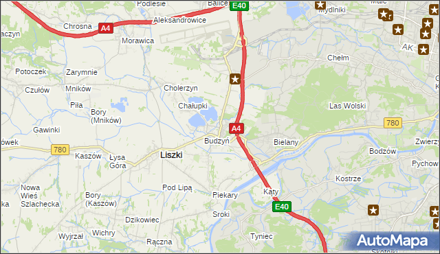 mapa Kryspinów, Kryspinów na mapie Targeo