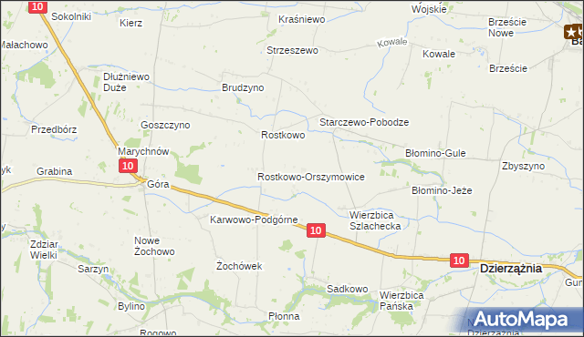 mapa Krzywanice-Trojany, Krzywanice-Trojany na mapie Targeo