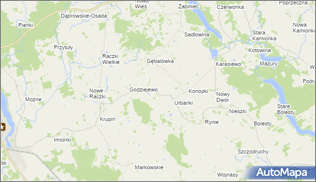 mapa Krzyżewko, Krzyżewko na mapie Targeo