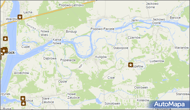 mapa Kuligów, Kuligów na mapie Targeo