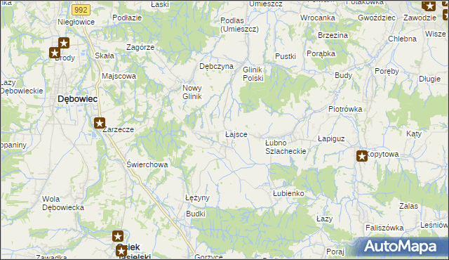 mapa Łajsce, Łajsce na mapie Targeo