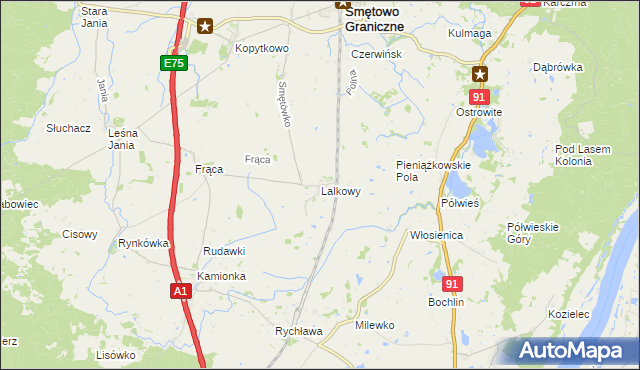 mapa Lalkowy, Lalkowy na mapie Targeo