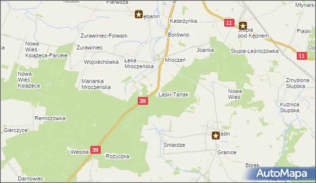 mapa Laski-Tartak, Laski-Tartak na mapie Targeo