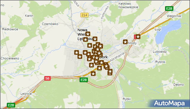 mapa Lębork, Lębork na mapie Targeo