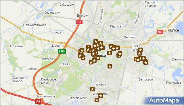 mapa Legnicy, Legnica na mapie Targeo