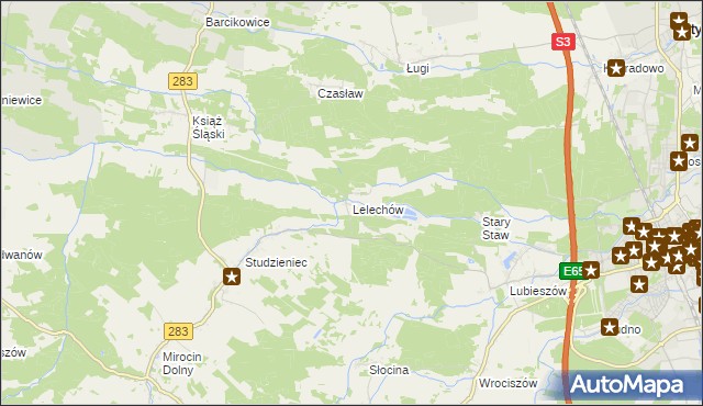 mapa Lelechów, Lelechów na mapie Targeo