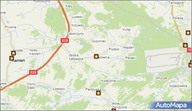 mapa Łętownia gmina Nowa Sarzyna, Łętownia gmina Nowa Sarzyna na mapie Targeo